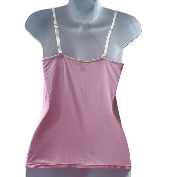 PINK Victoria's Secret Womens Pink Lacey Coquette Spaghetti Strap Pajama Cami - Picture 2 of 4